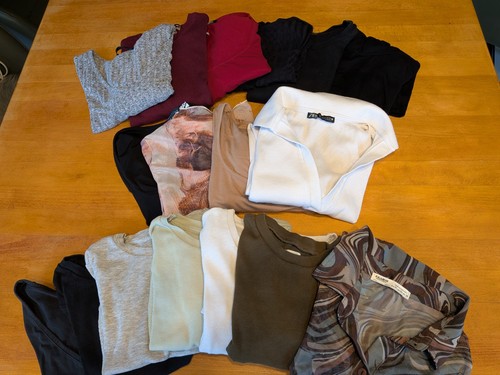 Cropshirts langarm paket - cropshirts,